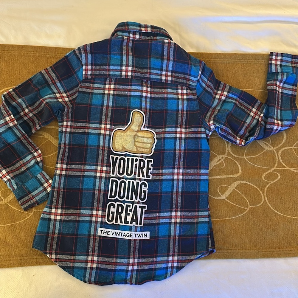 Vintage Twin Ladies XS Flannel Button Down Shirt  EUC!